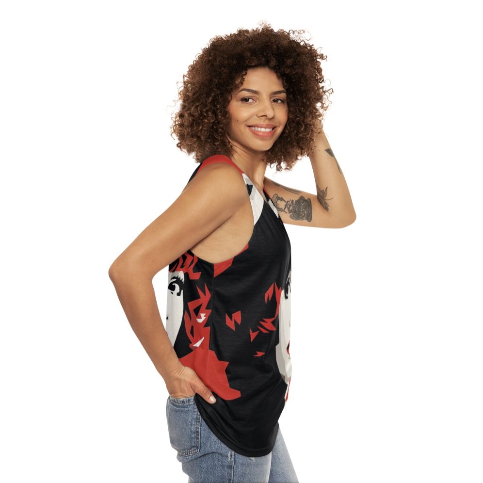 Minimalist Clara Bow Unisex Tank Top - women side