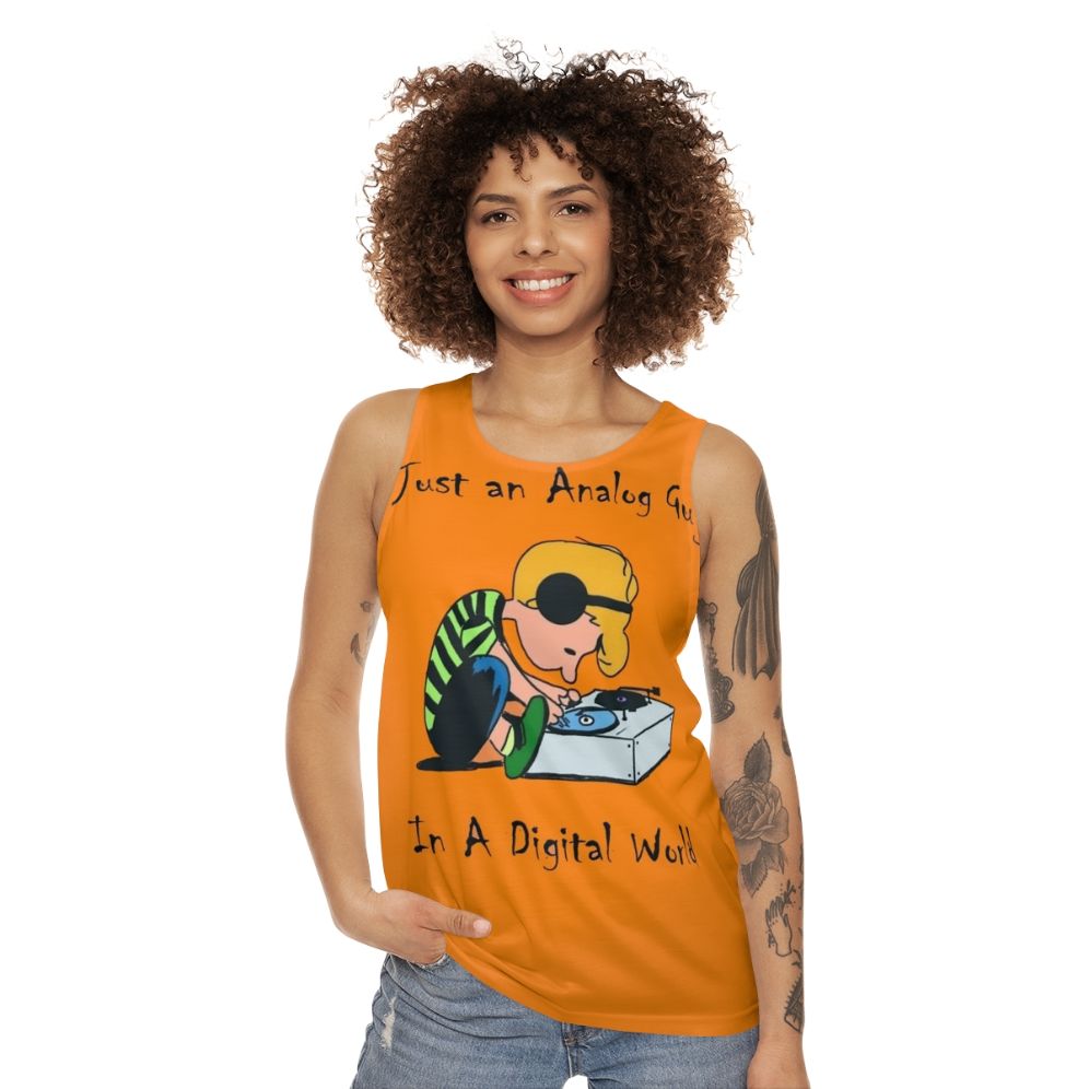 Unisex "An Analog Guy In A Digital World" Tank Top - women