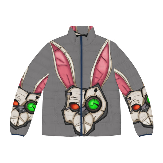 Borderlands Claptrap transgender pride puffer jacket