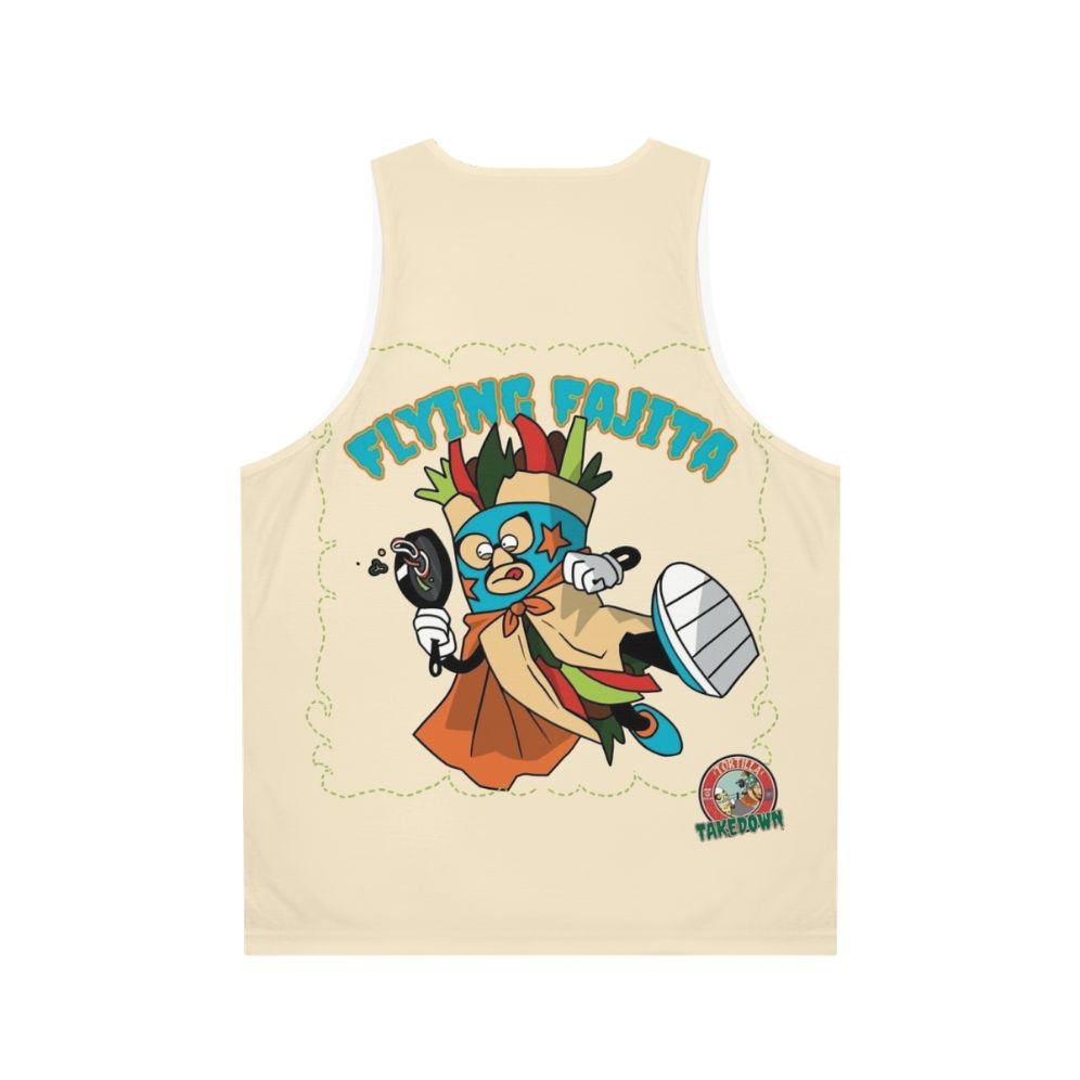 Lethal Chicken Games Tortilla Takedown Unisex Tank Top - Back