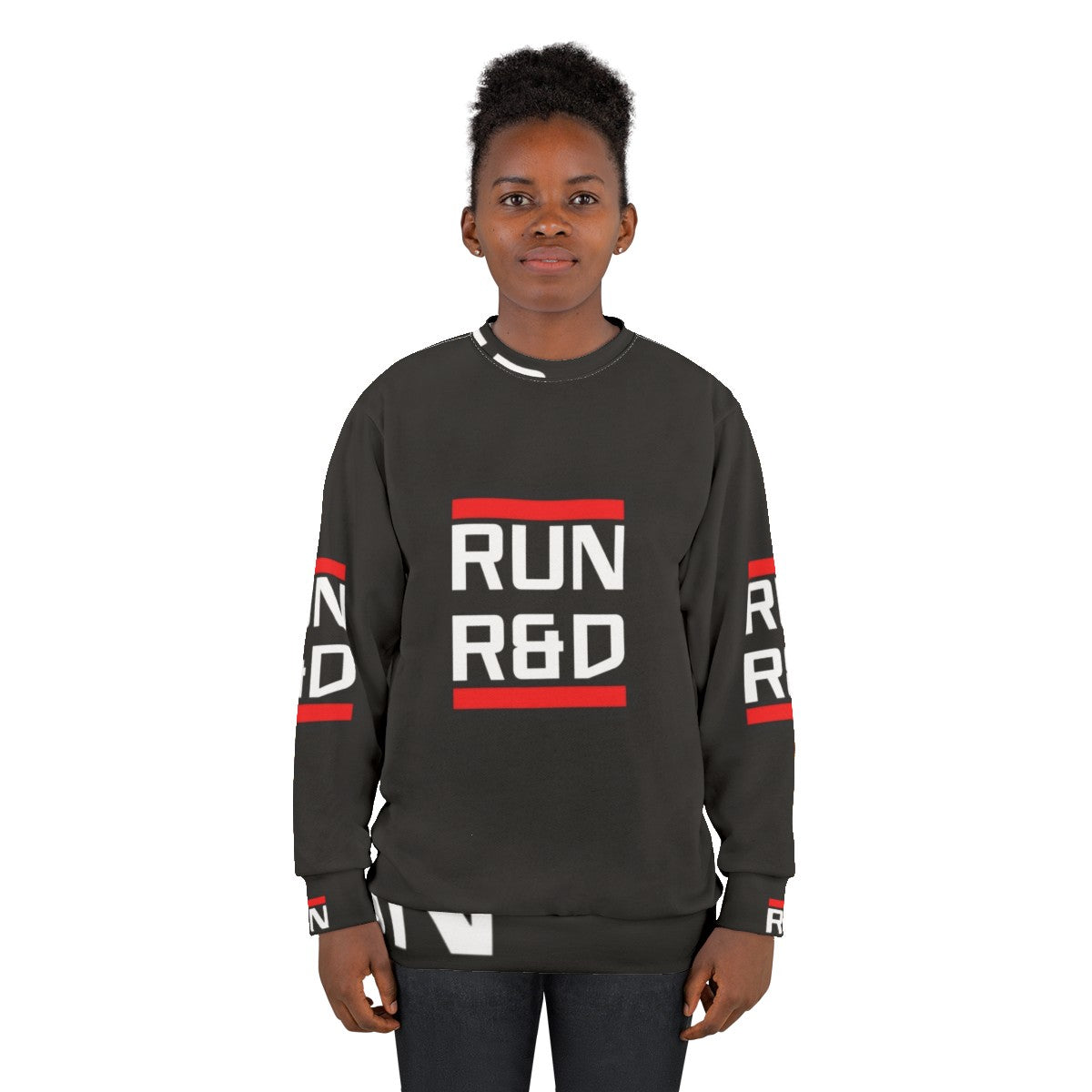 Cyberpunk Run R D Sweatshirt with Netrunner Gaming Theme - women