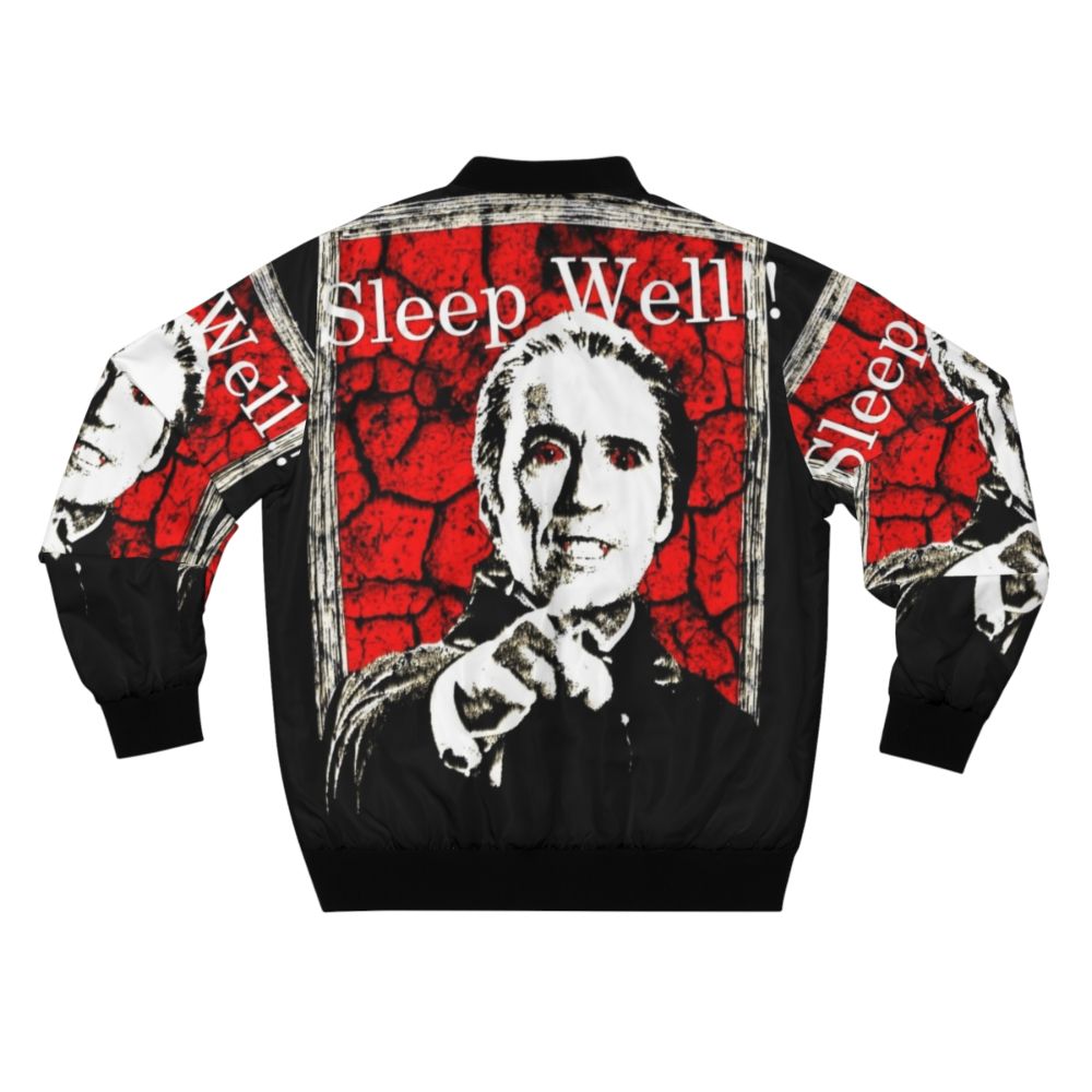 Dracula-inspired bomber jacket with horror movie graphics - Back