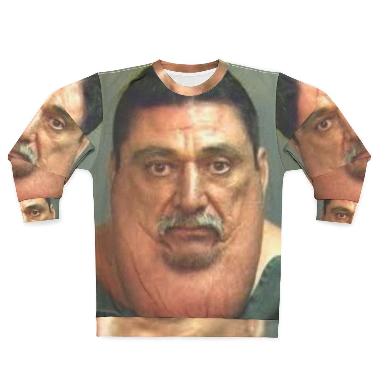 Big Chin Man Sweatshirt - Funny Mugshot Style Meme