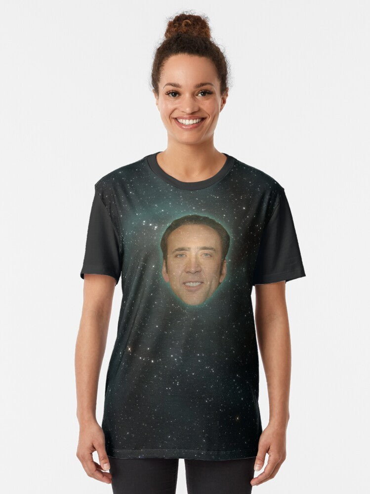 Nicolas Cage - Our Lord of the COSMOS Graphic T-Shirt - Women