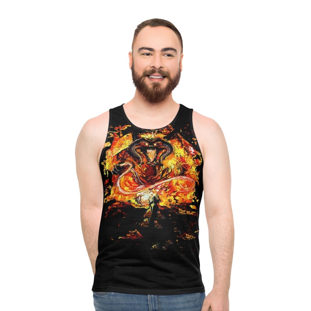 Van Gogh Inspired Lord of the Rings Unisex Tank Top - men