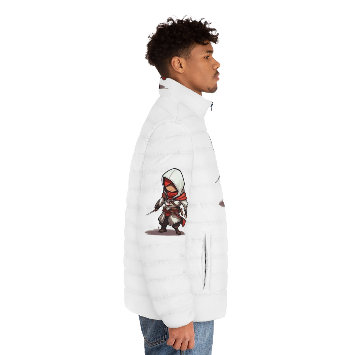 Assassin's Creed Inspired Puffer Jacket for Boys - men side right