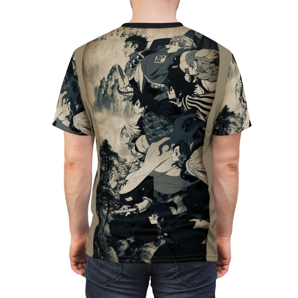 Anime-inspired Demon Slayer graphic t-shirt with cool design - men back