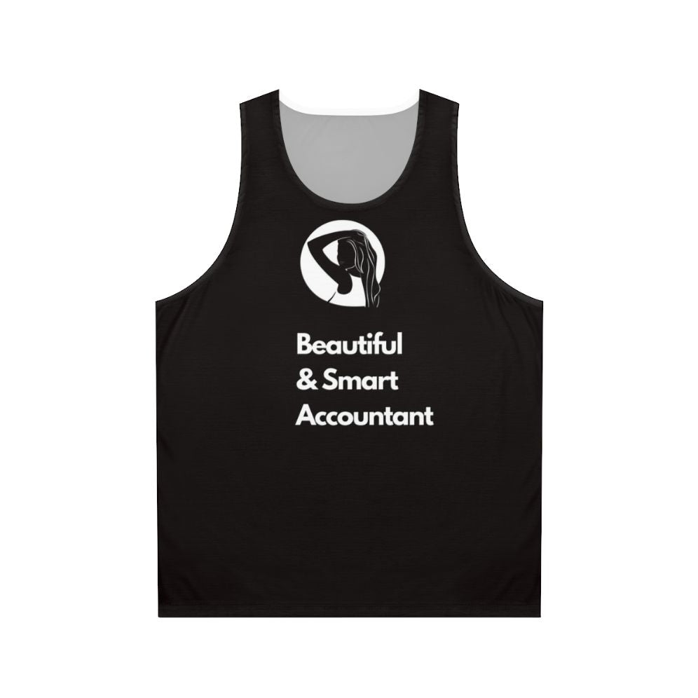 Stylish accountant and auditor unisex tank top