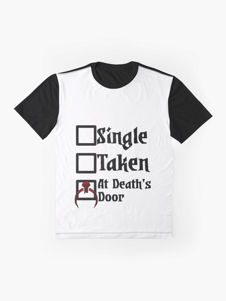 Darkest Dungeon "Single Taken At Death's Door" Graphic T-Shirt - Flat lay