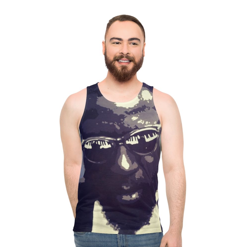 Thelonious Monk Unisex Tank Top with Piano Keys Design - men