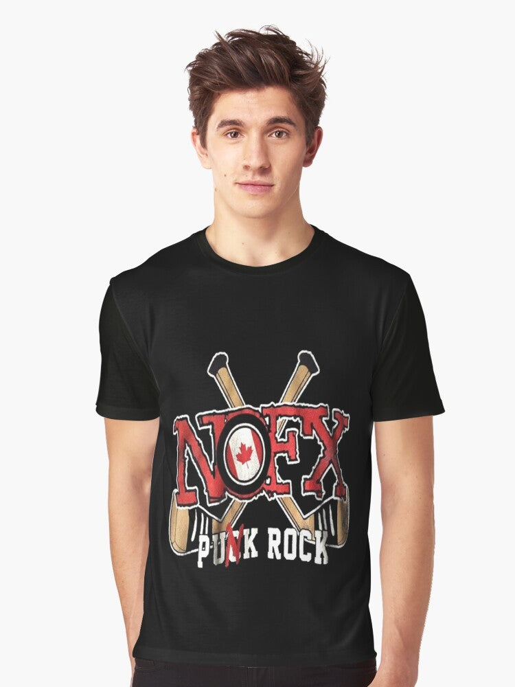 Vintage NOFX graphic t-shirt featuring retro hip hop design - Men