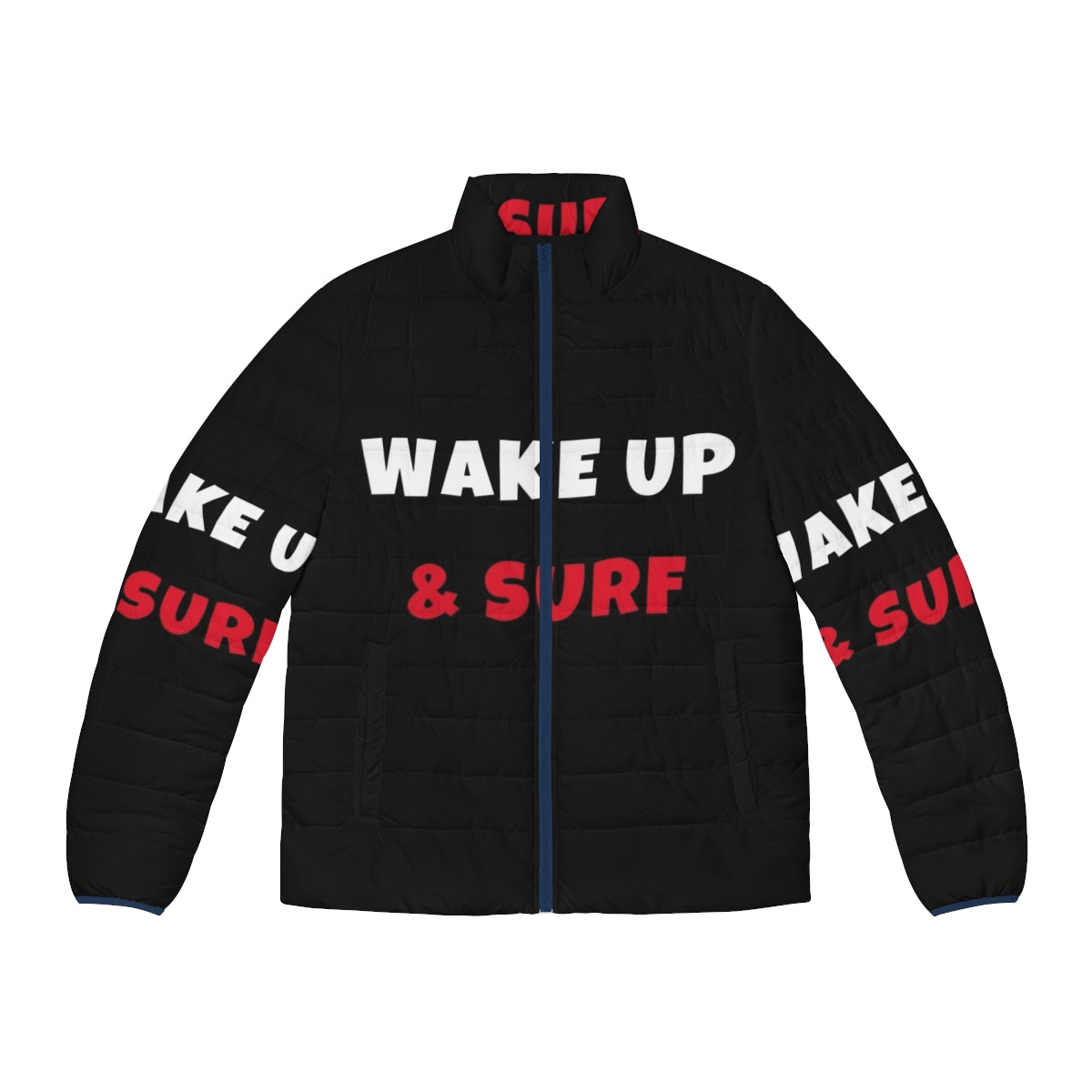 Puffer jacket for surf activities and hobbies