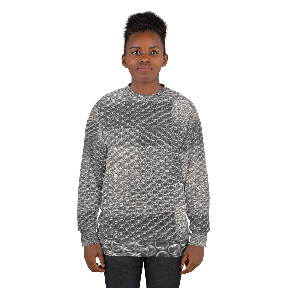 Bubble Wrap Sweatshirt for Industrial Fashion - women